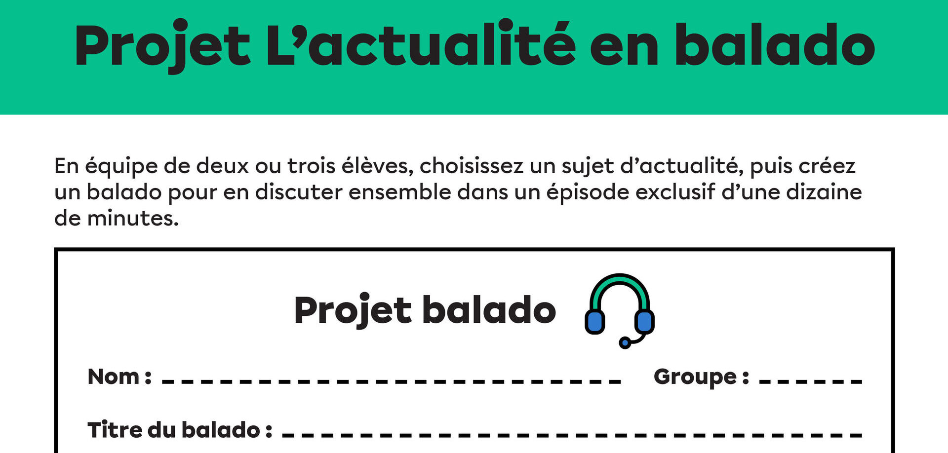 Une activité d’apprentissage pour travailler la compétence orale en créant un court balado